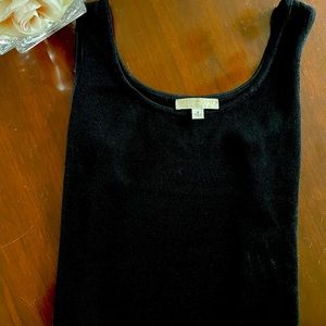St John Knits Sleeveless Top, Sz Med, Black